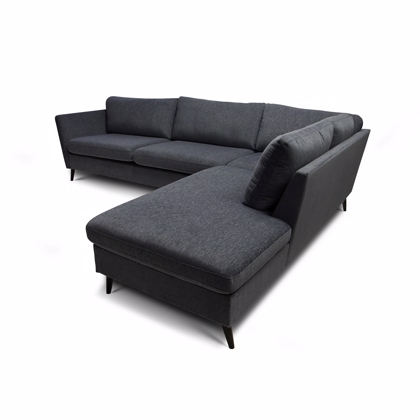 Chaiselong sofa Jakob | Venstrevendt 4 x nakkestøtte | Koksgrå
